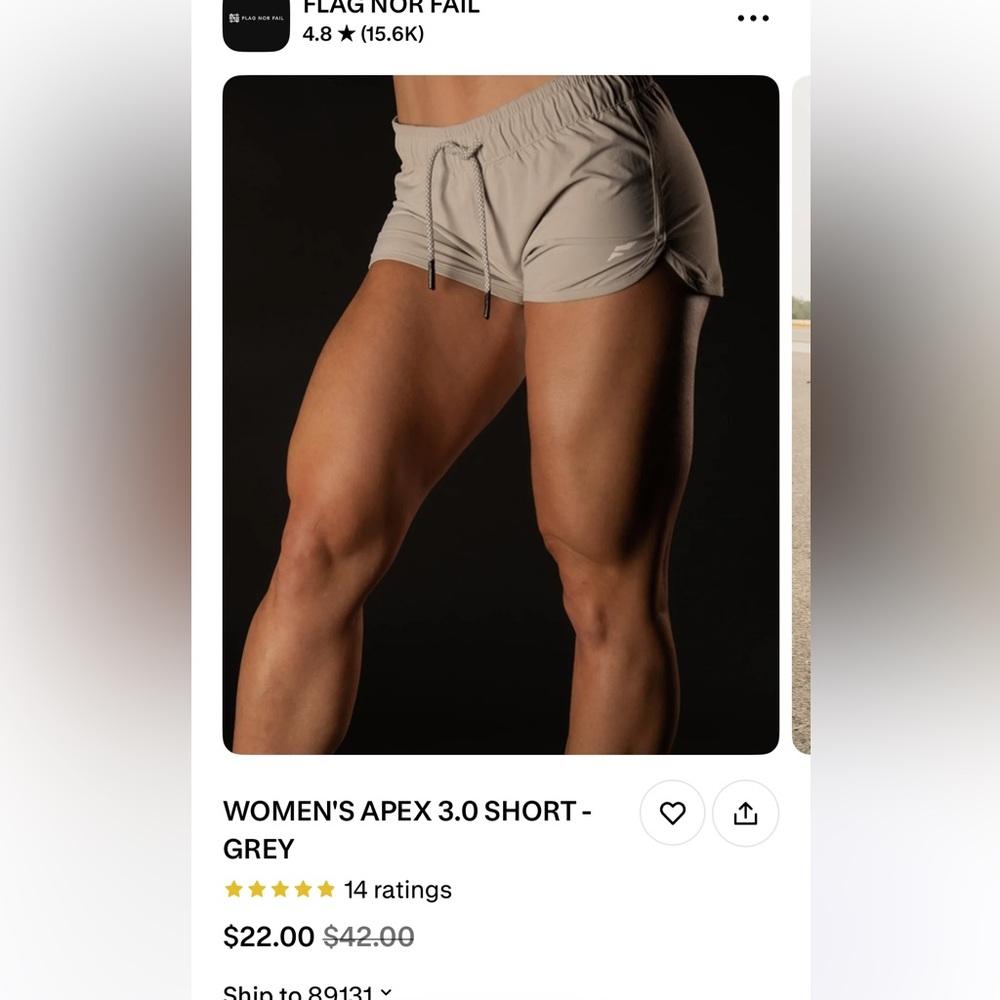 Apex Women's Athletic Shorts - Cream